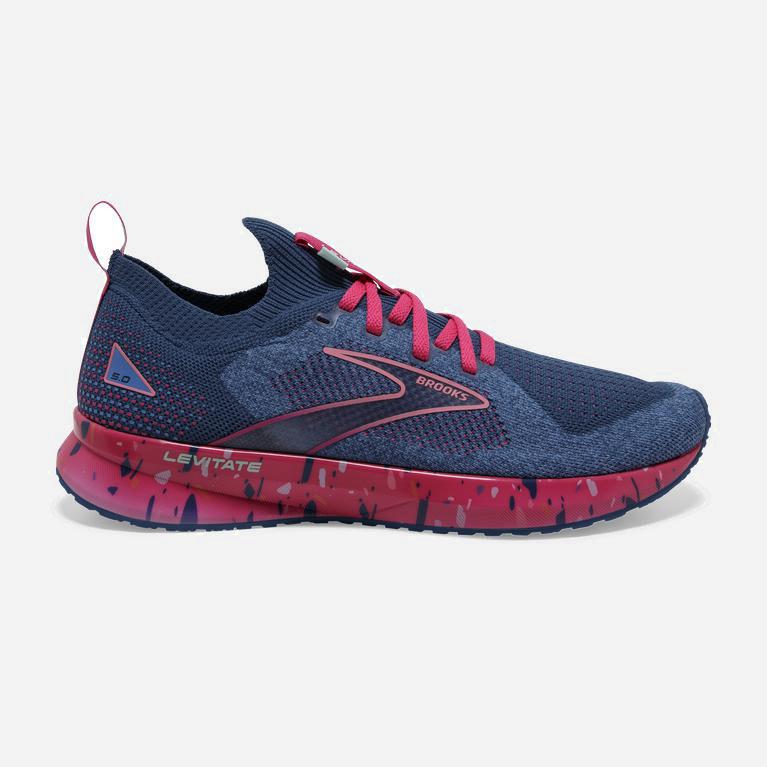 Brooks Levitate Stealthfit 5 Womens Energy Return Road Running Shoes - Blue/Beetroot/Plume - Philipp